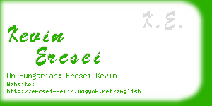 kevin ercsei business card